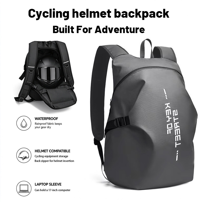 Motorcycle Helmets - Men's Motorcycle Riding Backpack, Waterproof Helmet